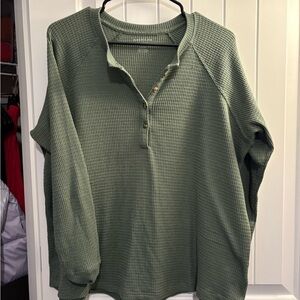 AE Plush Long Sleeve Henley T-Shirt